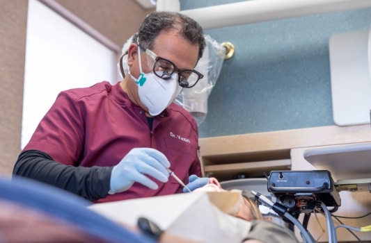 Doctor Vaziri treating an endodontic patient