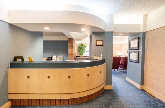 Front desk at dental office